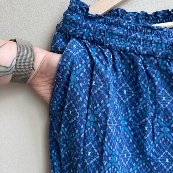 Knox Rose Blue Boho Print Drawstring Pants - M - Picture 7 of 8